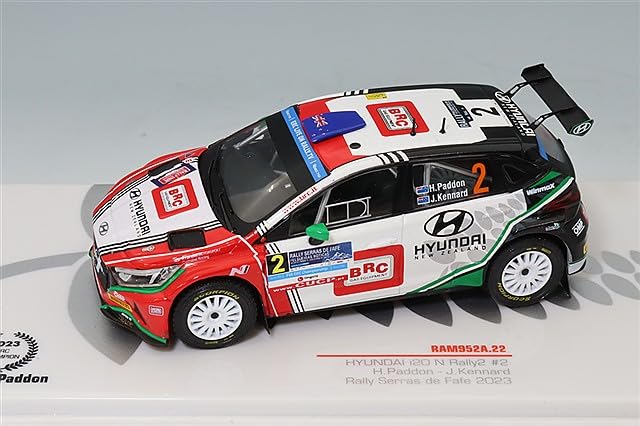 IXO Hyundai i20 N Rally2 2023 Rally Serras de Fafe Winner Kennard 1/43 #2 H. Paddon/J. (European Champion)
