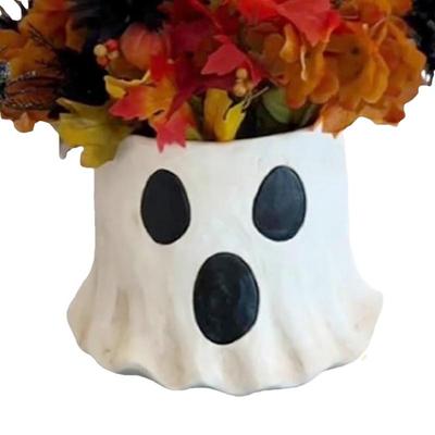Halloween Treat Buckets Adorable Ghost Mud Pie Paper Mache Storage Bucket Car Home Interior Decor Ornaments For Candy Flower