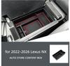 Console Organizer for 2022-2026 Lexus NX/RZ Accessories Armrest Storage Tray Black ABS High Quality Easy Install Space Saving
