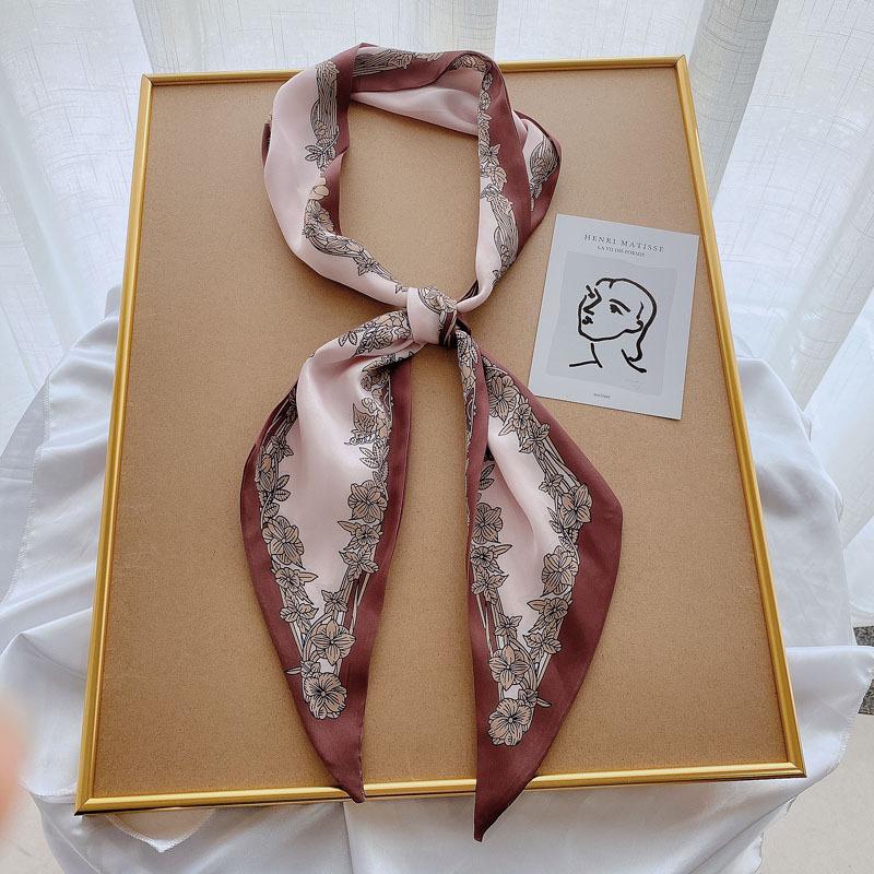 Luxury Long Silk Scarf Bag Tie Lady Neck Skinny Scarves Hairband Foulard Horse Print Brand Women Neckerchief Ribbon