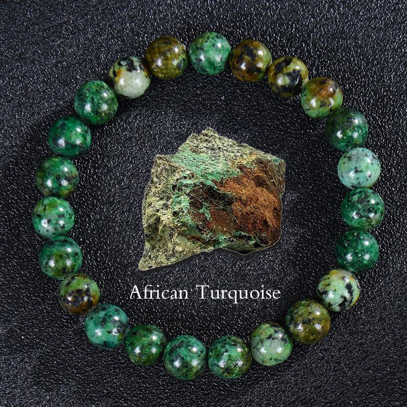 Apatite Sunstone Elastic Bracelet - Natural Agate Crystal Beads