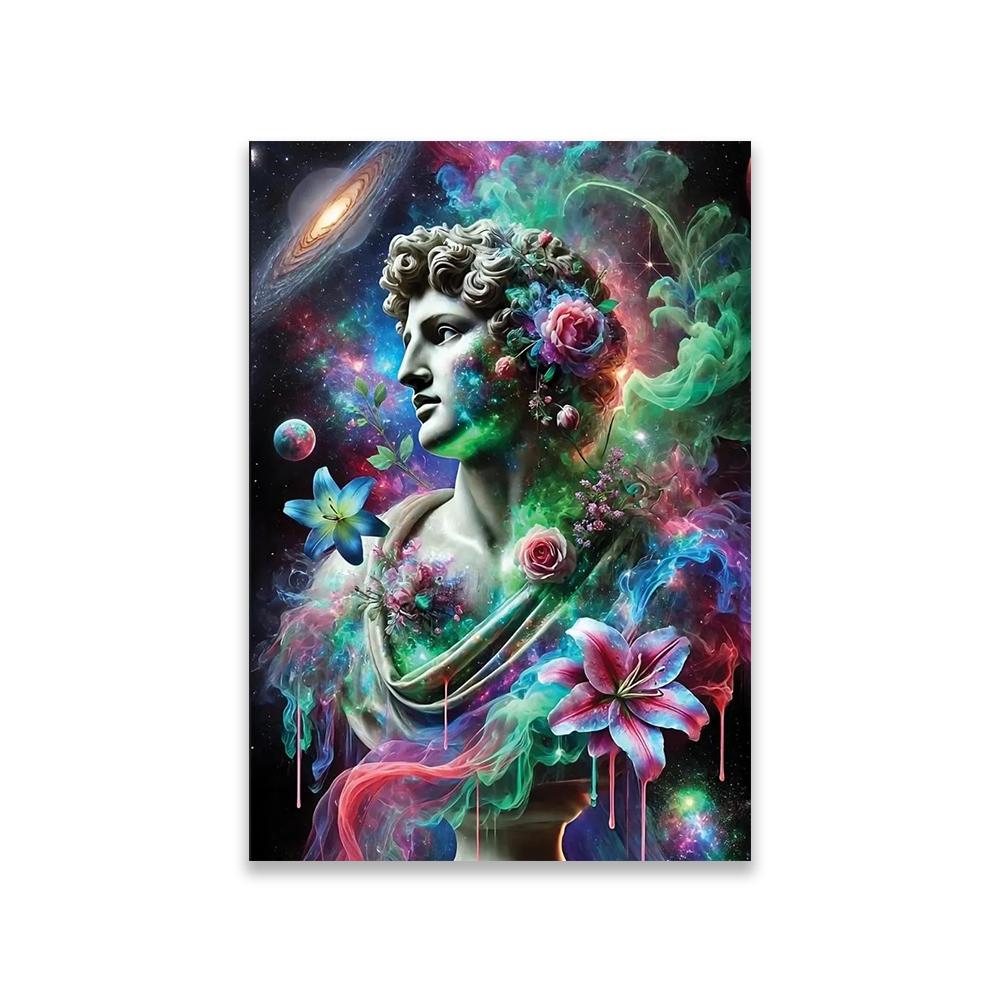 Abstract David Poster Greek God Sculpture Print Canvas Painting Aesthetic Wall Art Living Room Decoration 21X30CMNo Framed