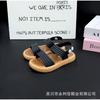 Girls' Summer New Soft-Soled Sandals for Young and Older Children with Buckle Closure