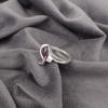Natural Amethyst Gemstone 925 Sterling Silver Jewelry Zircon Engagement Ring CZR-8-10