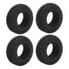 4Pcs RC Rubber Tires Wear Resistant Stable Driving RC Car Tires for FMS FCX24 124 Climbing Car