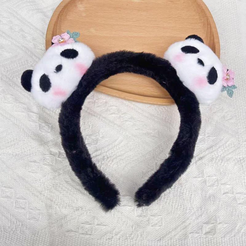 Cute Cartoon Panda Hua Hua Plush Headband & Hair Clip