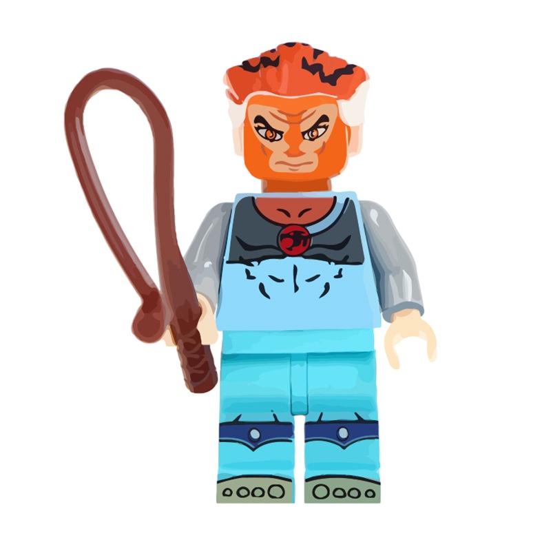 Interlocking Tiger Warrior Cat Thunder Cat Building Toy Abs Plastic 38 Pieces 4.5cm