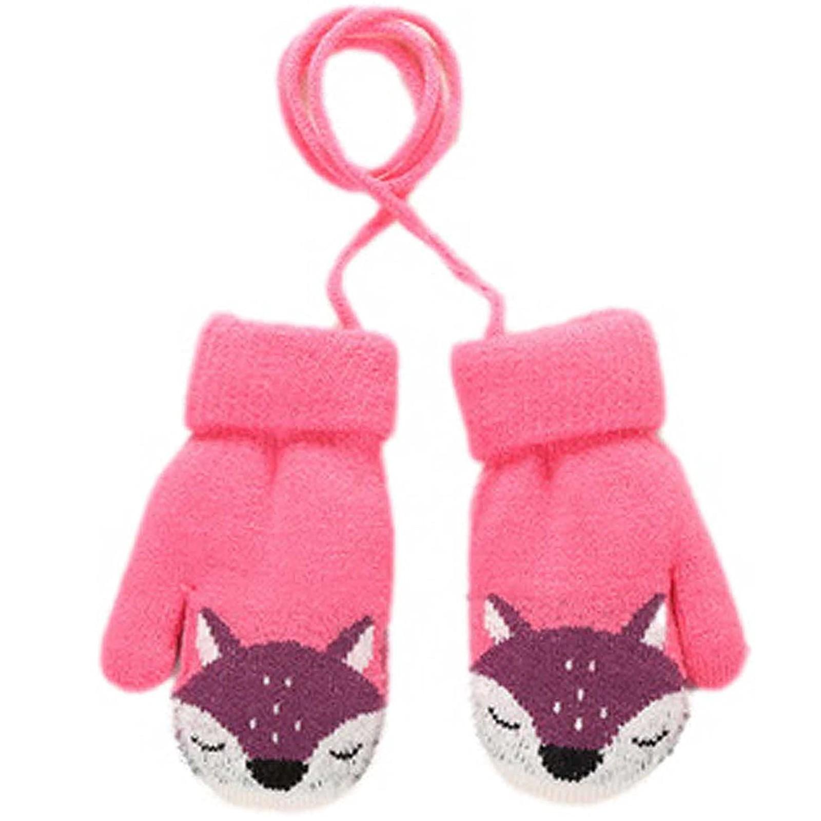 

Зимние вязаные перчатки для маленьких мальчиков и девочек, детские утолщенные теплые перчатки с героями мультфильмов