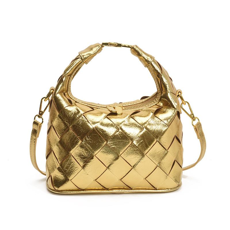 IELGY Ladies Messenger Bag Woven Handbag Summer Temperament Diamond All-Match Commuter