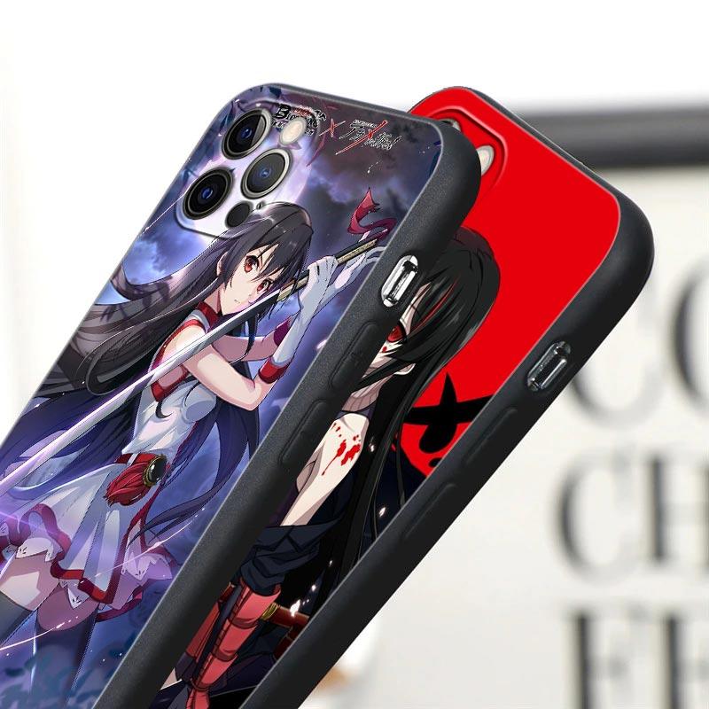 Custodia per telefono Akame Ga Kill Anime per iPhone 14 13 12 11 Pro Max 8 7 SE XR XS Plus Custodia morbida in silicone nera Fundas Coques Shell Capa