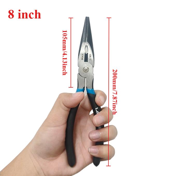 8 Inch Long Pointed Needle Nose Pliers Beak Clip Manual Small Specific Pliers Multifunctional Hand Tool 6 Inch