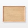 MUJI Wooden Square 27cm Wide X 19cm Deep X 2cm MDC81A2S Tray, Natural, Approx. High,