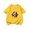 Kids Cotton T Shirt Cute Basset Hound Dog Zipper Print Crew Neck Short Sleeve Tee Casual Breathable Boys Girls Summer Tops