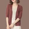 Übergroße Sommer Strickjacken mit halbem Arm, Spitzenstrickjacken, Mäntel, Koreanisch, Elegant, Trendig, Durchbrochen, Sonnenschutz Tops