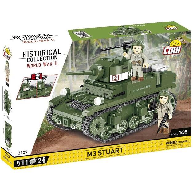 Конструктор пластиковый COBI Historical Collection WWII M3 Stuart COBI-3129