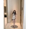 Kumikumi Gentle Sweet Girl Style Sleeveless Half-high Collar Ribbon dress Women Summer Loose Slimming A- line Skirt