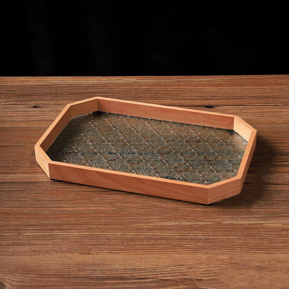 

M-Modern-Glass Multipurpose Cup & Mugs Holder Platter Desk Organizer Fruit Snack Trays For Desk Bathroom Table Kitchen Parties