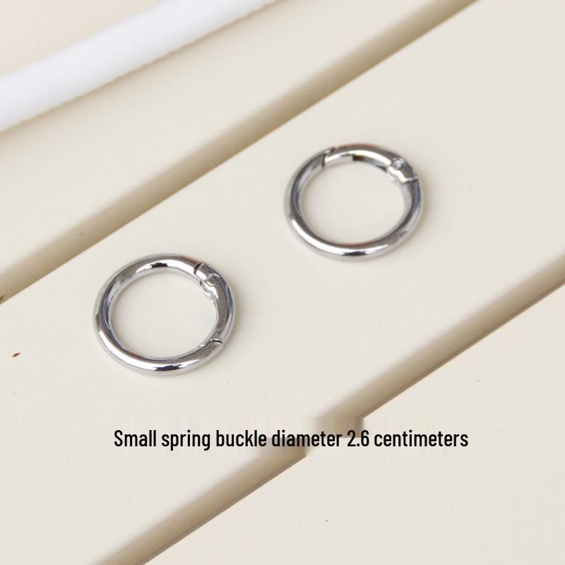 Removable Spring Ring Bag Buckle - Silver/Gold Metal Strap Accessory