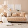 Autumn and Winter Plush Super Soft Solid Color Quilted Sofa Cushion Modern Simple Non-Slip Sofa Cushion Towel