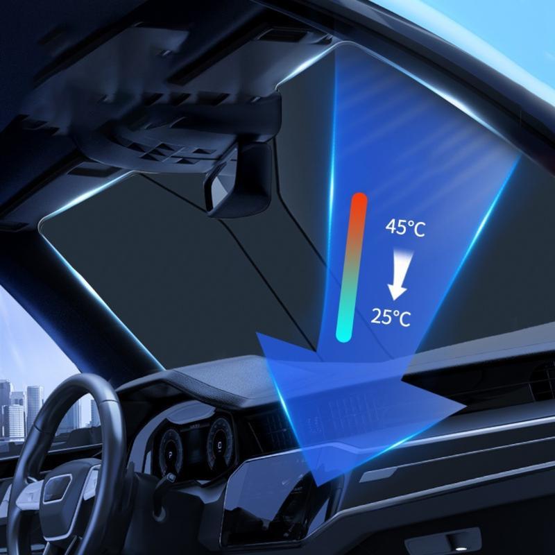 1 Pc  Car Accessories Coated Front Windshield Sunshade And Heat Insulation Cover Car Interior Light Blocking Sunshade
