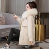 Thickened Loose Fitting Large Collar Plush Parka Jacket for Women  Winter New