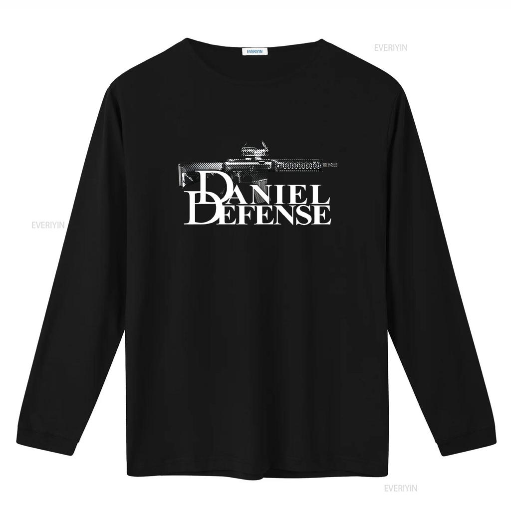 Daniel Defense Firearms Sports Logo T Shirt Heavy Cotton Size 4XL Vintage Washed Designer Clothes Unisex Top For Everyday Wear