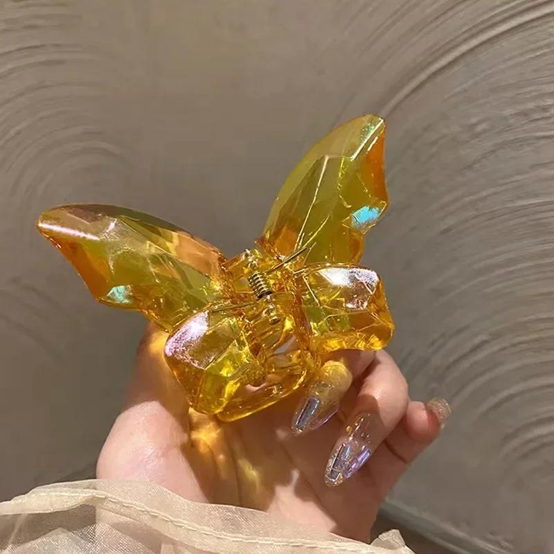 Summer Women Fashion Mermaid Crystal Butterfly Hair Clip Sense of Luxury Elegant Design Women Fashion Exquisite Birthday Gifts