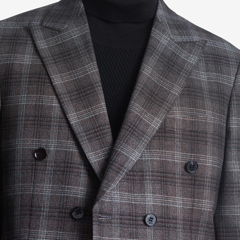 K-Boxing Men's Classic Striped Business Suit Jacket