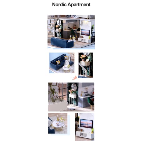 (t-FREAK) Dollhouse DIY Kit Set Miniature The Satisfied Time