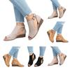 Stylish Women's Ladies Peep Toe Wedge Sandals Featuring Buckle Ankle Strap For Versatile Looks