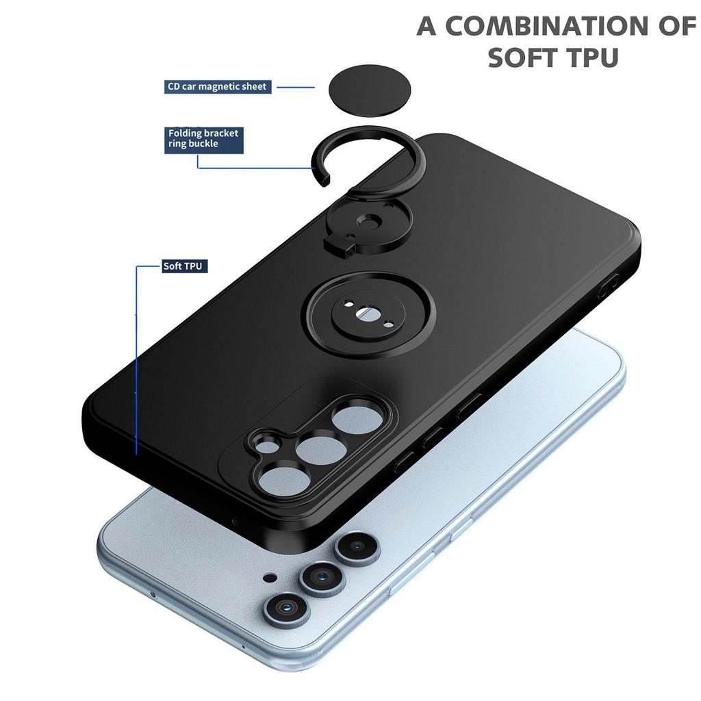 Suitable for Samsung A54 Mobile Phone Case A73 Liquid Silicone A13 Ring Bracket A42 Full Cover A22 Anti Fall A33 Soft Sleeve