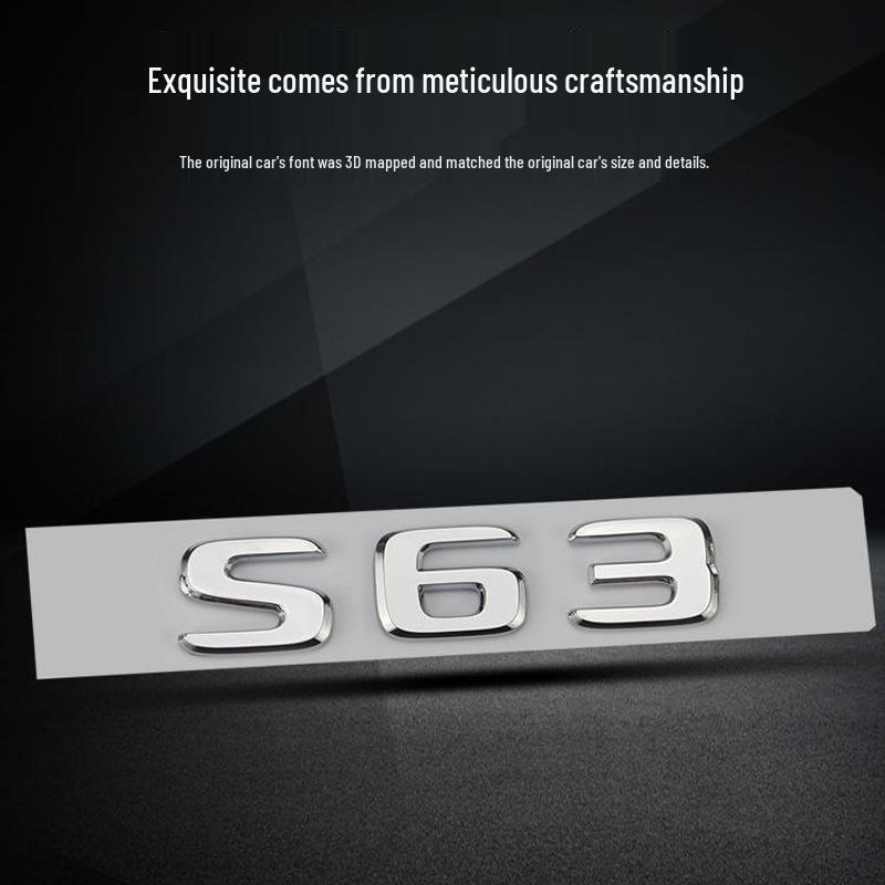Mercedes-Benz S-Class Rear Emblem Stickers: S65L, S320L, S350L, S400L, S580L