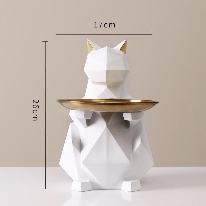 

Креативный входной лоток для хранения ключей, украшение для гостиной, телевизора, кошки, украшение для дома, подарок на новоселье