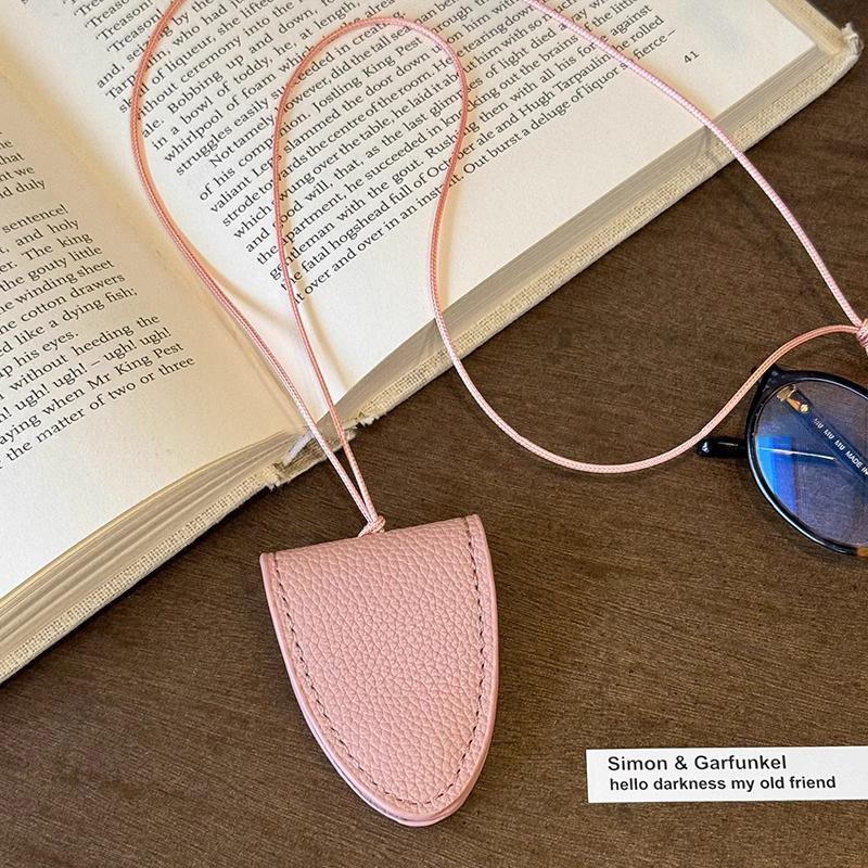 

Pu Leather Eyeglasses Storage Bag Pendant Hanging Neck Durable Sunglasses Pendant Clip Magnetic Simple