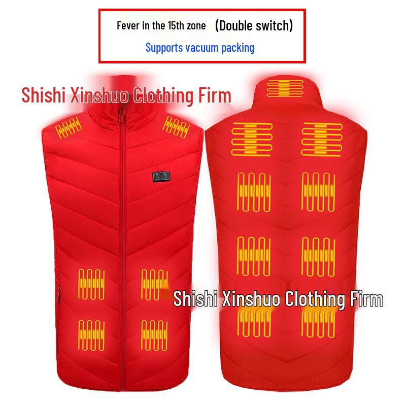 Men's Dual Control USB Heated Vest - 11 Zone, 3 Temperature Settings for Winter