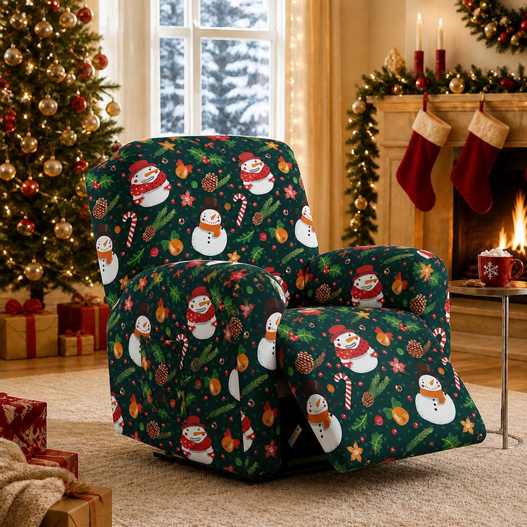 New Christmas Sofa Slipcovers Stretch Recliner Cover,Stretchable Elastic Armchair Slipcover, Suitable for Living Room Sofa Cover