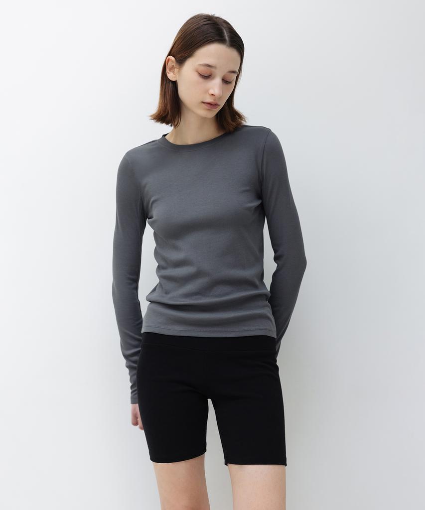 INSILENCE WOMEN W Supima Cotton Long Sleeve T-Shirt Charcoal