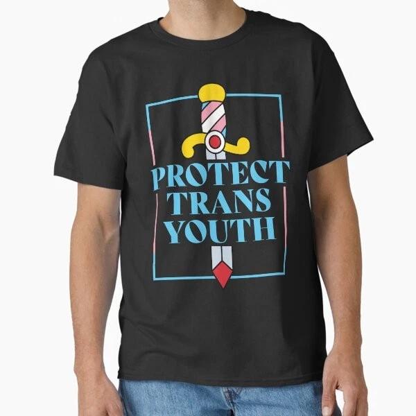 Protect Trans Youth Trans Pride Dagger Classic T Made In Usaaus Tshirt S2xl S