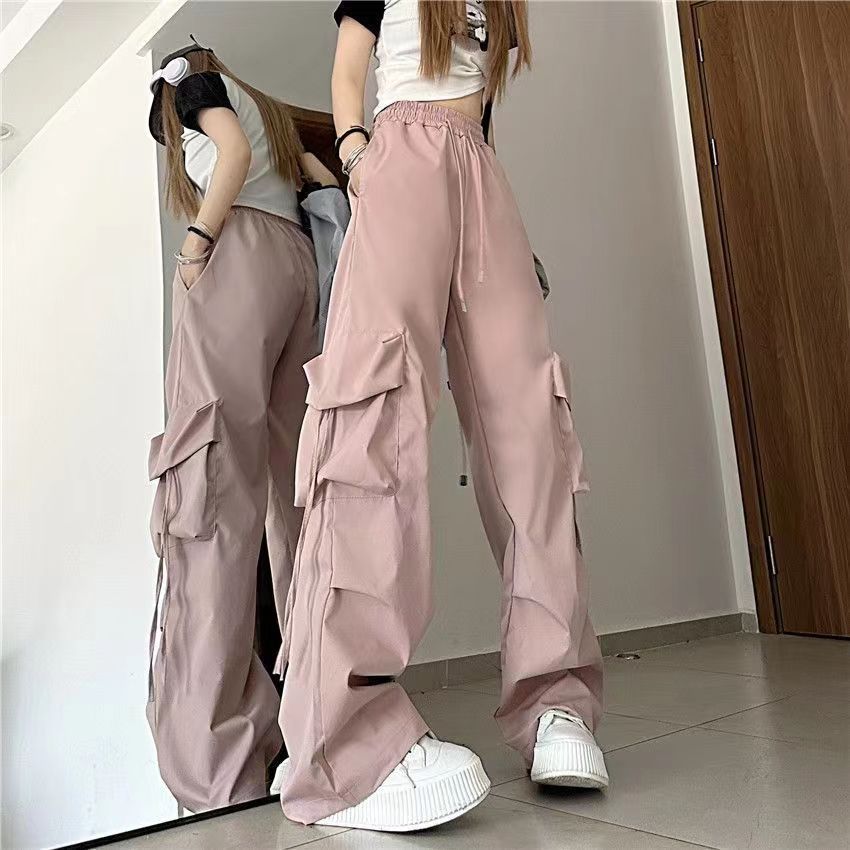 Straight Work Pants for Men's Spring and Summer New Loose American Versatile Dopamine Wide-leg Pants