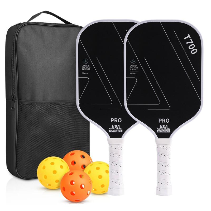 Carbon Fiber Pickleball Paddle Set With Honeycomb Core Beginners Recreational Players