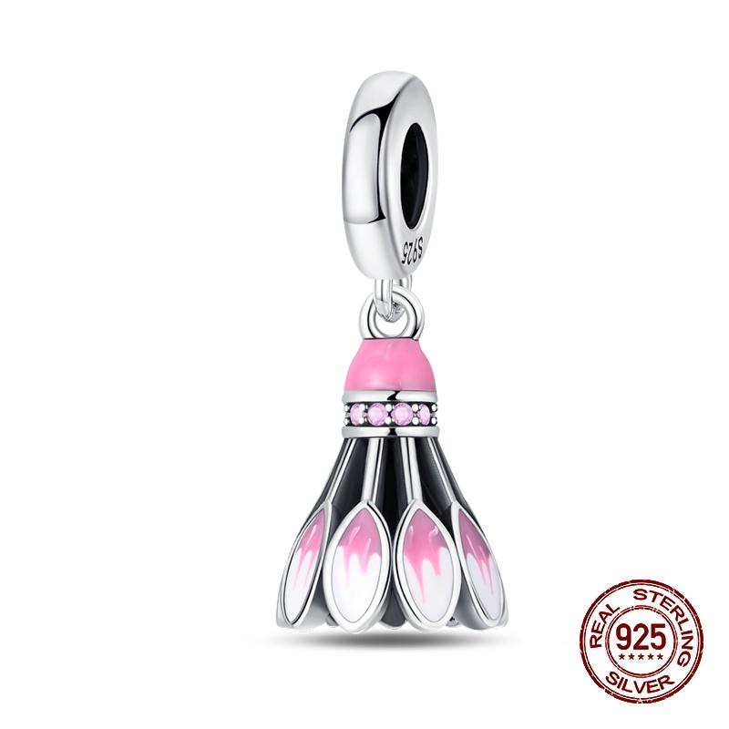 New Copper Basketball Football Yoga Sports Series Charms Beads Fit Pandach Original Bracelets Diy Jewelry Birthday Gift