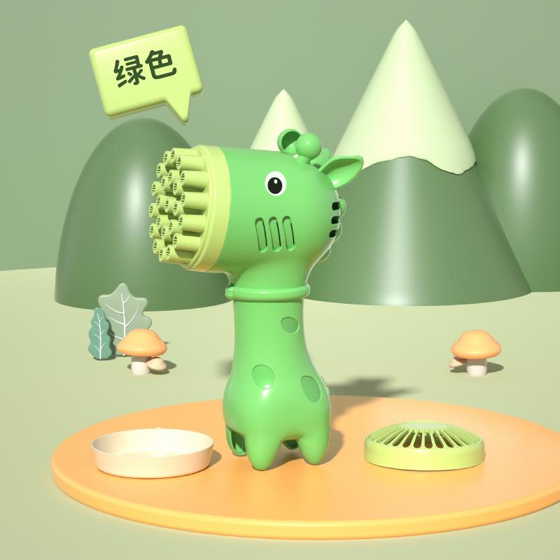 Popular Handheld Luminous Gatling Bubble Gun: Fully Automatic Bubble-Blowing Toy for Kids