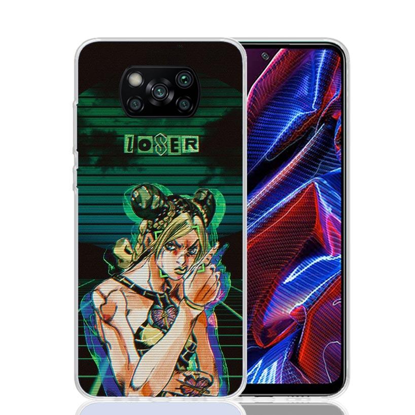 JoJo Bizarre Adventure Jolyne Cujoh Phone Case For Xiaomi Poco X7 X6 X5 Pro F7 Ultra Redmi 15C 15 13 13C 12 12C 10 10A 10C 9 9A