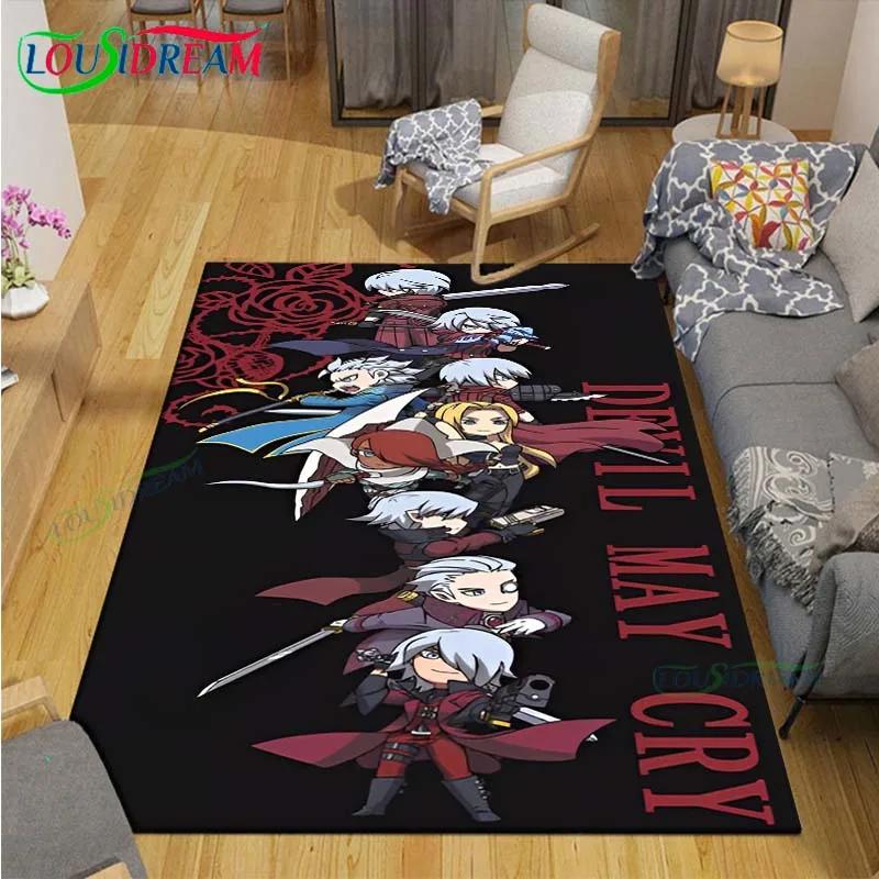 Fashion D-Devil May Cry Game Printed Carpet Outdoor Area Rug Non -slip Carpet Bedroom Decor Carpet for Living Room Birthday Gift