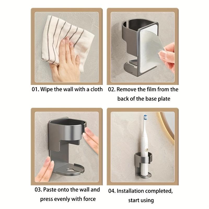 1pc Electric Toothbrush Holder Without Drilling Installation Suitable for Brushes Under 37mm Perfectly Suited for Bathroom Organization and Storage