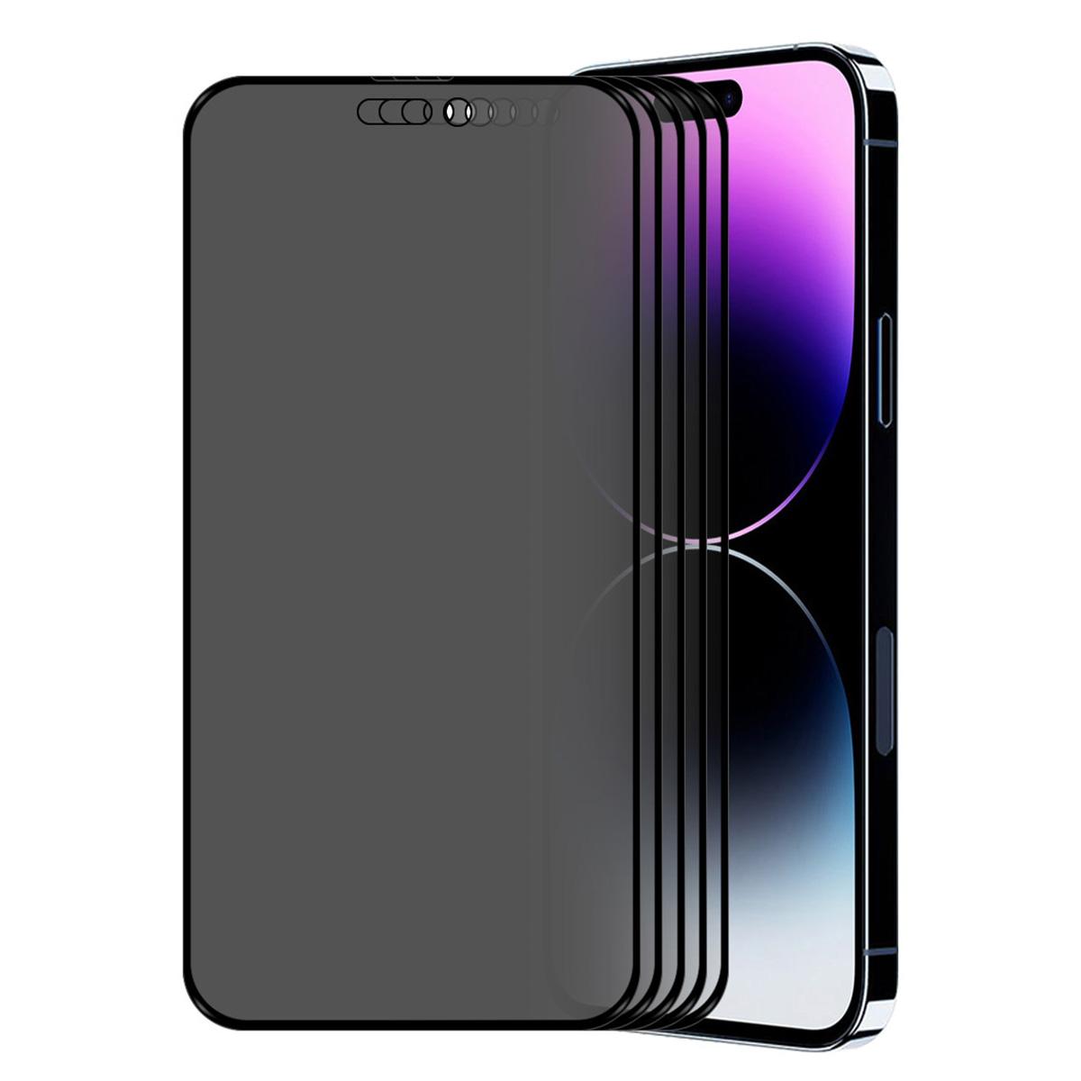 

ENKAY HAT PRINCE 5Pcs Screen Protector for iPhone 15 Pro,28-degree Anti-peep Tempered Glass Anti-Glare Film Type A