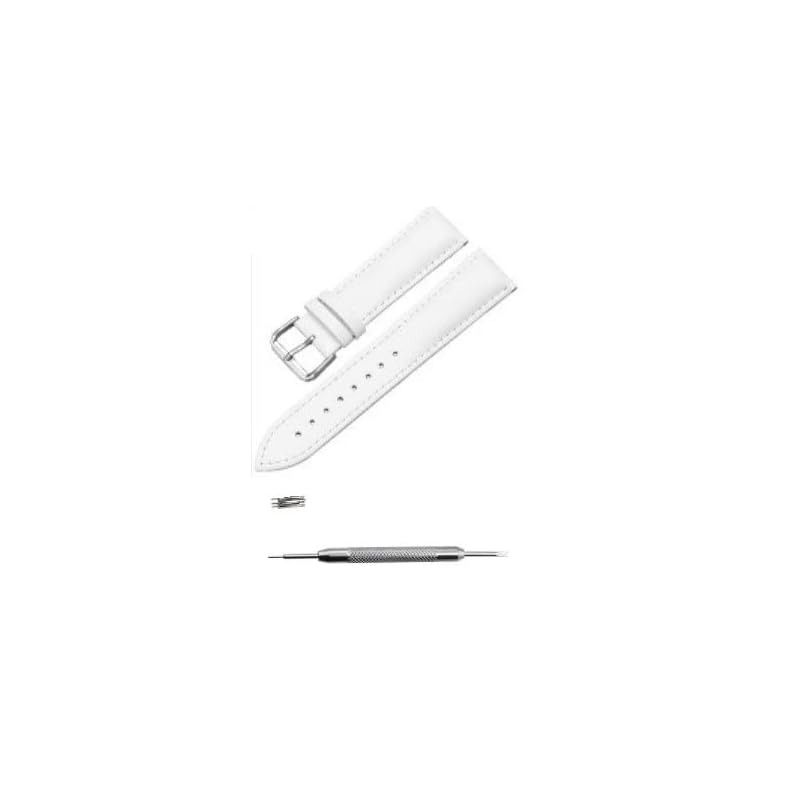 

watch replacement belt Made of leather 22mm white band Tools and spring bar included