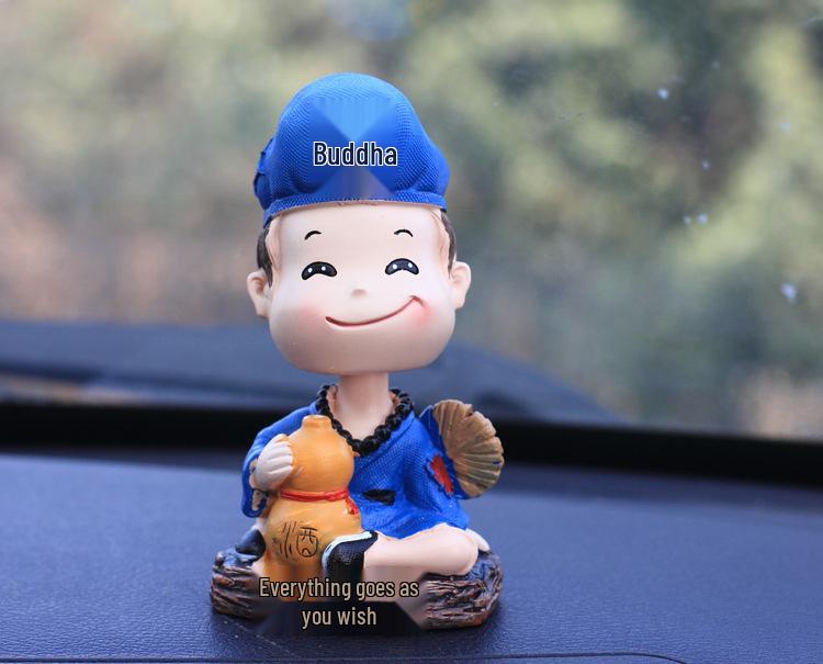 Kreative Ji Gong Mönch Wackelkopffigur: Harzhandwerk für die Heimdekoration, Geschenke für Männer & Frauen