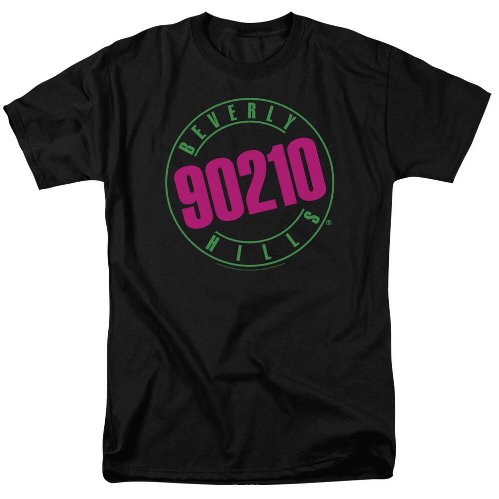 Beverly Hills 90210 Neon T Shirt Mens Licensed Classic Merchandise Black XL