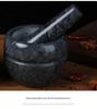 Small Marble Mortar and Pestle - Natural Stone Grinder for Garlic and Pepper Crushing